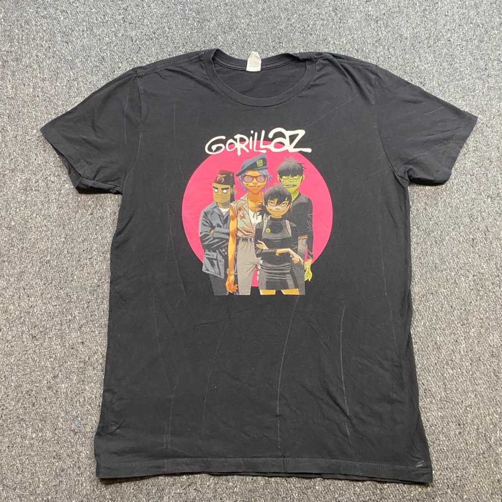 Gorillaz Graphic TShirt Sz L Mens Black Skater Grunge Band Tee Pacific